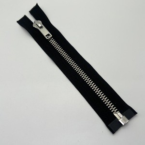 Direct Factory Sale 10# White Gold Metal Open-End Zipper Smooth and Lag-Free