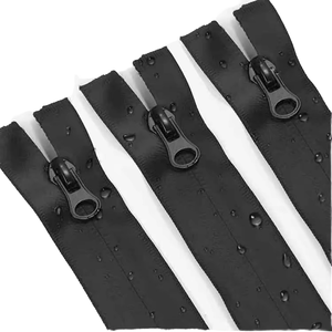 O&O Custom #5 Black TPU PU Nylon Zipper Long Chain Open Close End Hidden Zip for Tactical Mini Waterproof Zipper Pouch