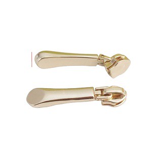 Custom 5# Metal Zipper Pull Logo Bag Zipper Head Puller Garment Metal Gold Zipper Puller Slider Brand Logo