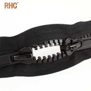 Large O-shaped for Vislon No.10 Double Puller Slider Close End Long Resin Plastic Zipper for Luggage Backpack Accessories