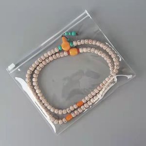 Hot Sale Custom Jewelry Bag Small Slider PVC Plastic Bags for Jewelry Packaging Luxury Zipper Bag Frosted Mini Pouch