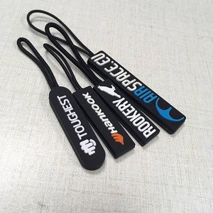 Hengda Factory Customized Automatic Slider With Rubber Tap Zipper Pull Replacement With Rubber Rubber Zipper Tab