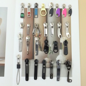 Factory Zipper Accessories Luggage Custom logo Nylon Zipper Slider #5 #8 Zipper Puller for Clothes Jacket Shoes Bag
