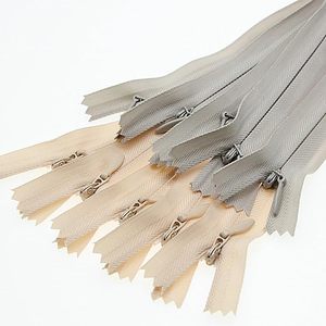 Factory Wholesale Two Way Hidden Zipper With Double Slider Zipper Auto Lock Invisible Zipper for Dress Garment