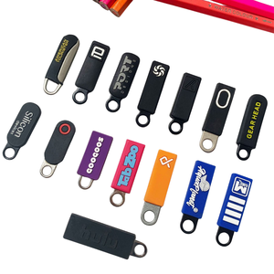 Custom PVC Zipper Puller for Luggage Bag Apparel Personalized Logo Design Pull Tab Accessories for Outdoor Gear Zipper Pull Cord