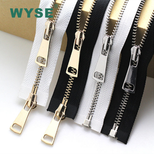 Cremallera De Metal 3#5# Close End Gold Color Teeth by the Yard Custom Reversible Jacket Zipper Metal Zipper Metallic Zippers