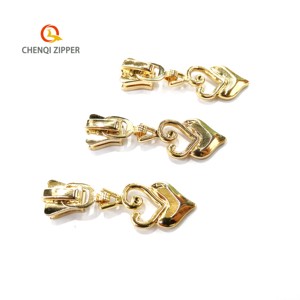 Best Quality Custom logo Plastic Plating Zipper Sliders Resin Zipper Puller for Bags Garment