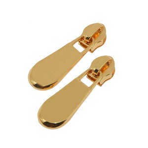 Handbag Accessory Customized Brand logo Made Metal Zipper Puller with Slider for Bags/clothing