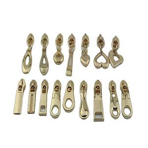 High Quality Custom Metal Zipper Slider Golden Puller for Bags