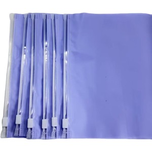 Custom Logo CPE Purple Frosted Zipper Bags, Biodegradable Waterproof Plastic Slider Zipper Closure Clothing Storage Bags