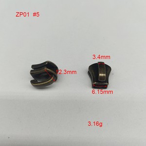 DWDP-ZPH01 #5 Antique Bronze Metal Zipper Sewing Metal Puller Slider for Leather Bag