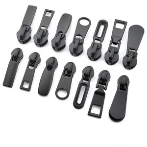 Factory Wholesale Non Lock Nylon Zipper Slider Black Zipper Puller #3 #5 #8