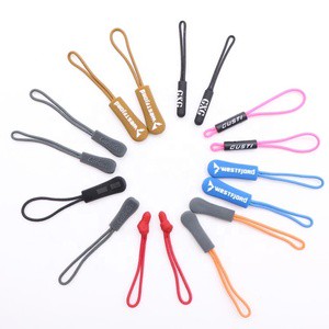 Factory Personalized Custom Logo Woven Zipper Pull Tags Cute Character Replaceable Plastic Zipper Puller for Garment and Bag