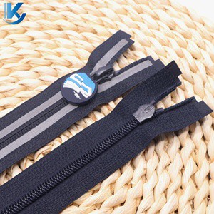 KOUYI NO.5 Open-end Nylon Zipper OEKO-TEX100 Certified Auto Lock Slider Reflective Tape High-quality Personalized for Polo Shirt