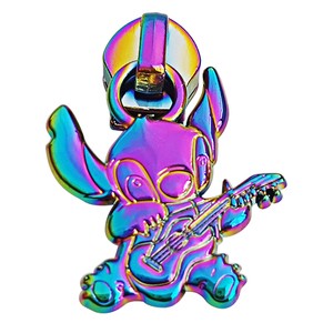 Custom Logo Rainbow Zipper Slider Zinc Alloy Metal Nylon Zipper Puller Creative Pattern for Clothing