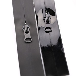 OEM Available 5# Open End Zipper Pu Waterproof Nylon Zipper Tape Pouch Waterproof Zip Pulls for Clothing