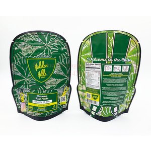 Digital Print Custom 3.5g 300mg Special Cute Shaped Smell Proof Pouch Die Cut Flower Cookie Candy Mylar Bags Packaging Pouch