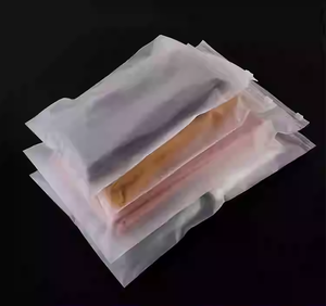 Wholesale Custom Logo Waterproof Frosted Zipper Bag Matte Plastic Packing Self Sealing Clothing Packaging Bag