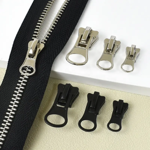 Hot Selling High Quality Metal Zipper Replaceable Zipper Sliders Smooth Zip Pullers 5# Zipper Accessories Garments Clothing Use