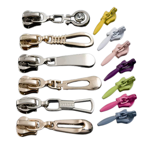 Custom Color Metal Zipper Puller 3# 4# 5# 8# 10# for Dress Skirt Invisible Slider Zipper