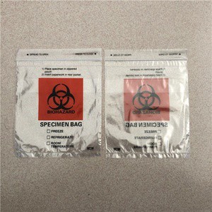 Eco-friendly Customized drugs pills packaging Plastic Biohazard kangaroo bag
