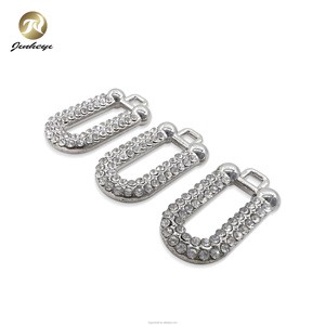 Custom Luxury Style Silver With Rhinestone Bottle Shape Metal Zipper Puller Slider for Clothes