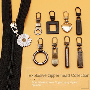 Bag Luggage Parts Accessories Universal Removable Zipper Head for Luggage Jacket and Repair Metal Pendant Lock Replacement Head