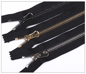 Manufacture Custom Metal Zipper Nylon Clothing Design Accessories 3#/5# Slider Metal Teeth Zipper