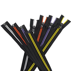 Double-Bone Nylon Zipper with Auto-Lock Slider Eco-Friendly Design for Bags Shoes Garments Made From Plastic