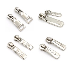 Bag Pull Tab Custom Logo Bag Metal Puller Zipper Slider And Puller For Handbag