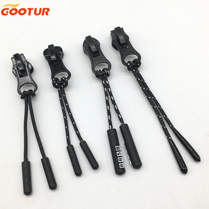 Customizable Multi-Style Plastic PP Zipper Puller with Rope Design for Bags and Apparel Accessories Manufacturing