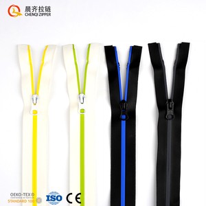 Fashion Custom 3# 5# 8# Auto Lock Waterproof Zippers 80cm Open End Nylon Zipper PU Waterproof Resistant Zippers Outdoor Jacket