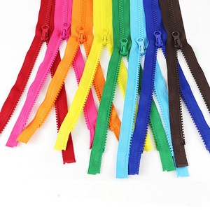 High Quality No.5 Resin Open-end Jacket Plastic Zippers for Sewing Self-looking Resin Zippers for Garment Various Colors/Lengths