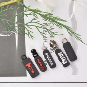 Manufacturer Bulk PVC Plastic Zipper Puller Slider Pull Tab Custom Logo Color for Apparel Luggage Home Textile Garment