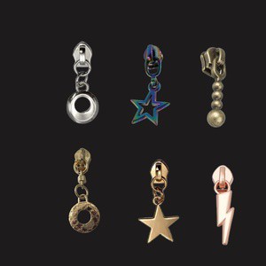 Wholesale Personality Nylon Resin Metal Zipper Slider Full Zipper Pulls Custom Metal Zipper Puller for Bag Clothing