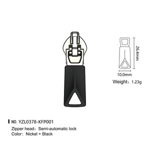 Custom Logo Zinc Alloy Zipper Slider Semi-Lock Nylon Material Supply Customers