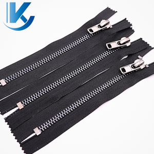 High-End Close-Ended Silver Brass Metal Teeth Zipper for Bags & Garments Sizes (#3 #4 #5 #8 #10)