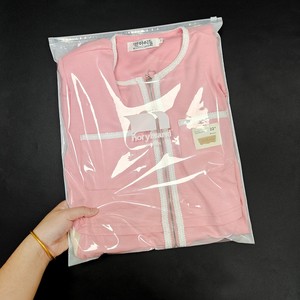 Compostable Recyclable Custom Logo Slider Reusable Transparent PE Frosted Ziplock Bags for Garment and Shoes Packaging