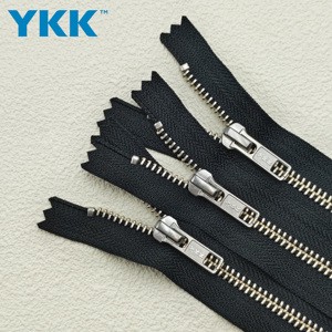 High Quality #5 for YKK Metal Jeans Zipper with White Copper Puller and Black Strap Premium Product in Zipper Category