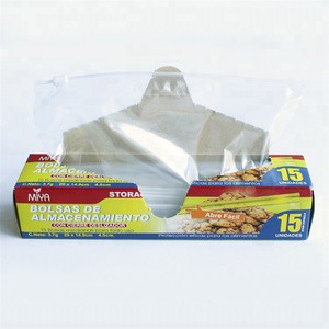 Custom Printed Plastic LDPE Zip Lock Bag Food Grade Zipper Food Storage Bag With Slider