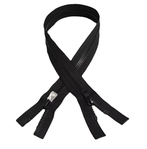 Factory Direct Sale No.5 Resin Double Slider Opening Zipper Plastic Steel for Luggage Bags Garments Shoes Custom