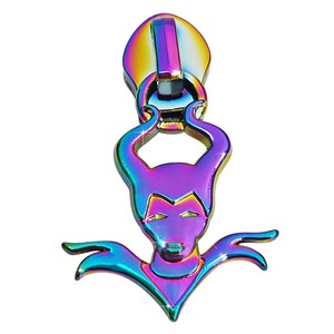 Best Selling Handbag Hardware Accessories Zipper Puller rainbow logo Metal Zipper Slider Tags for Wallet