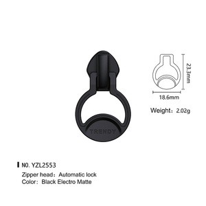 Custom Logo Zinc Alloy Zipper Slider Semi-Lock Nylon Material Supply Customers