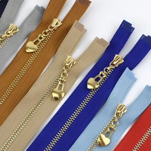 Wholesale Best Selling High Quality Heavy Duty Auto Lock Zinc Alloy Zippers with Shiny Brass Sliders for Bags & Garment Use