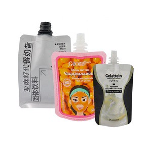 Custom Logo Recyclable Refill Spout Pouch for Liquid Soap Body Oil Lotion Hand Cream Skincare Packaging