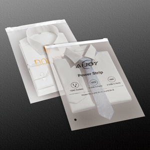 Custom Printed Logo PE Frosted Garment Packaging Bag Slider Zipper Lock Reusable Clothing Clear Bag with Vent Hole