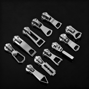 Custom zipper puller metal #3 #5 #8 4 5 4.5 YG Zinc Alloy Zip Pulls Head Metal Custom Stainless Steel Zipper Sliders