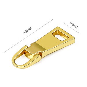 Wholesale Custom Golden Metal Zipper Puller Without Logo