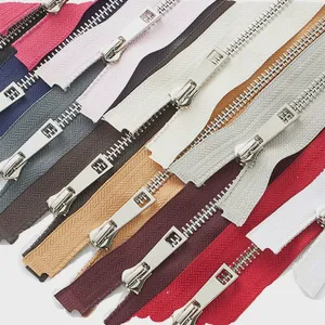 40-80Cm (15-31 Inch ) Metal Open-End Zip Zipper 5# for Apparel Outerwear Tailor Sewing Crafts Alloy Zippers Accessories 12 Color