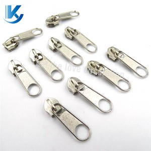 Custom Logo Fancy Nylon Zipper Sliders Size 5 #8#10#Zipper Head Metal Puller Cheap Price for Bags Garments Made Brass Zinc Alloy